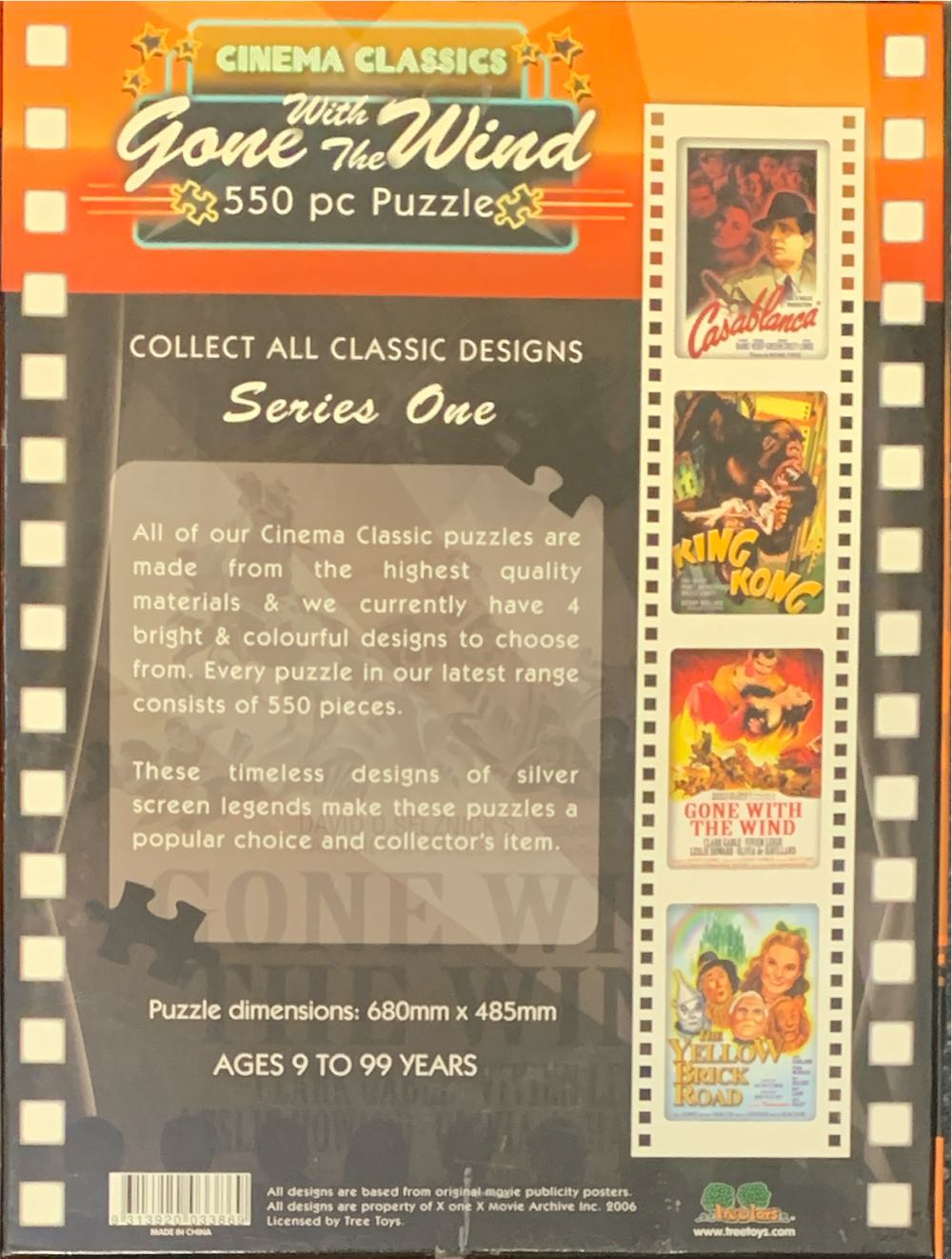 Cinema Classics: - Gone With The Wind - Tree Toys puzzle collectible [Barcode 9313920033869] - Main Image 2