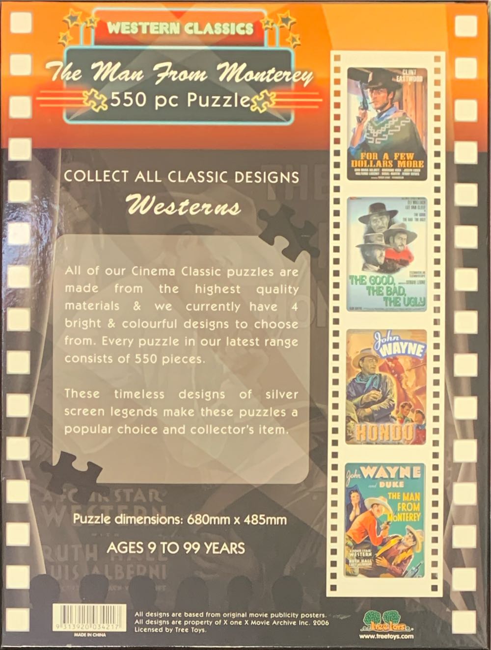 Cinema Classics: - The Man From Monterey - Tree Toys puzzle collectible [Barcode 9313920034217] - Main Image 2