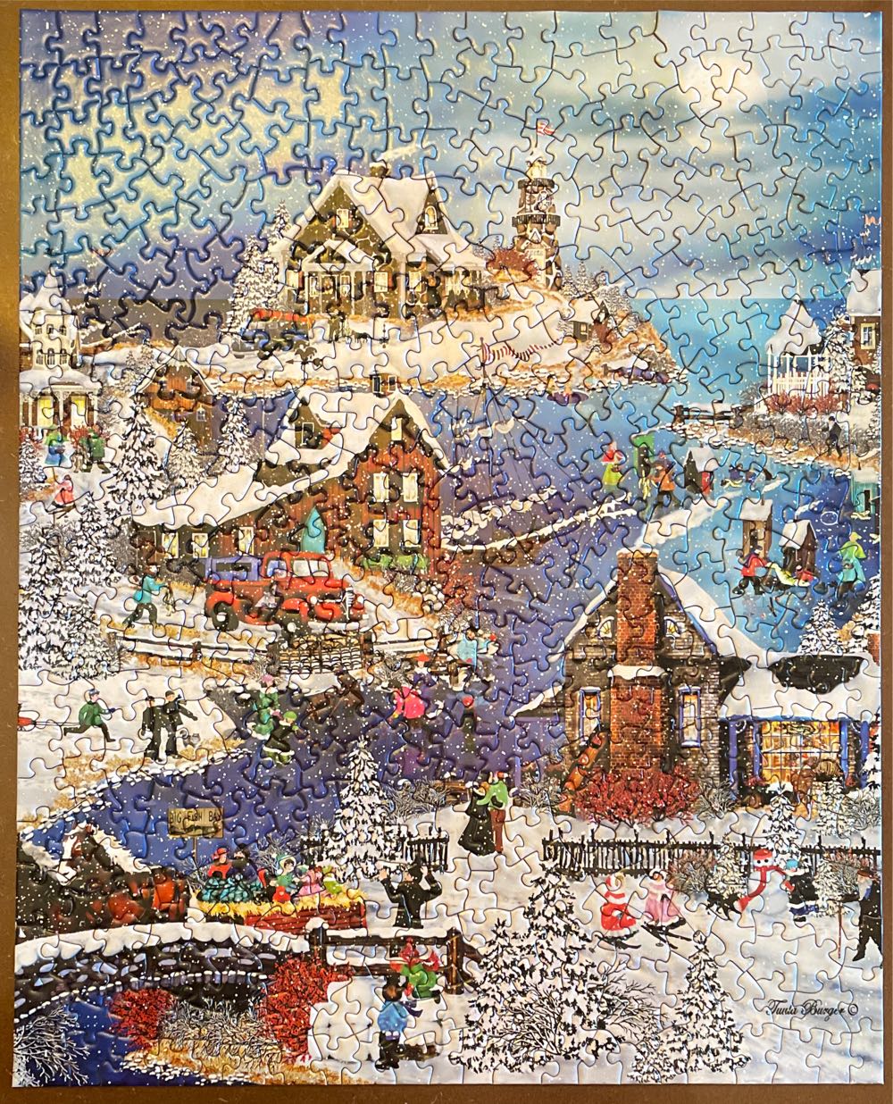 Winter At Big Fish Bay - Bits & Pieces puzzle collectible [Barcode 704812486143] - Main Image 2