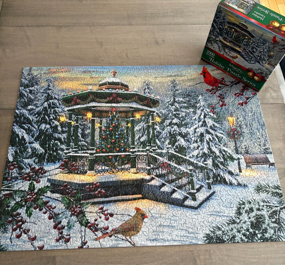 Holiday Gazebo - Majestic Puzzles puzzle collectible [Barcode 091683109838] - Main Image 3