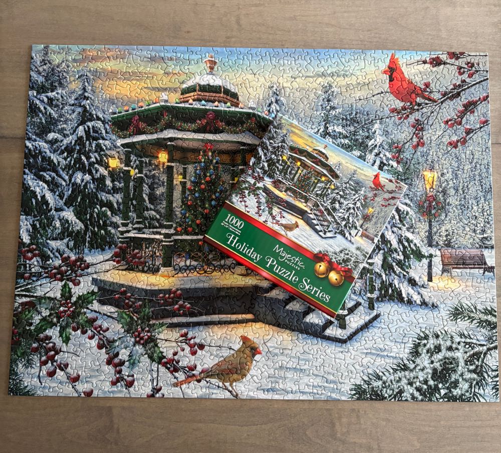 Holiday Gazebo - Majestic Puzzles puzzle collectible [Barcode 091683109838] - Main Image 4