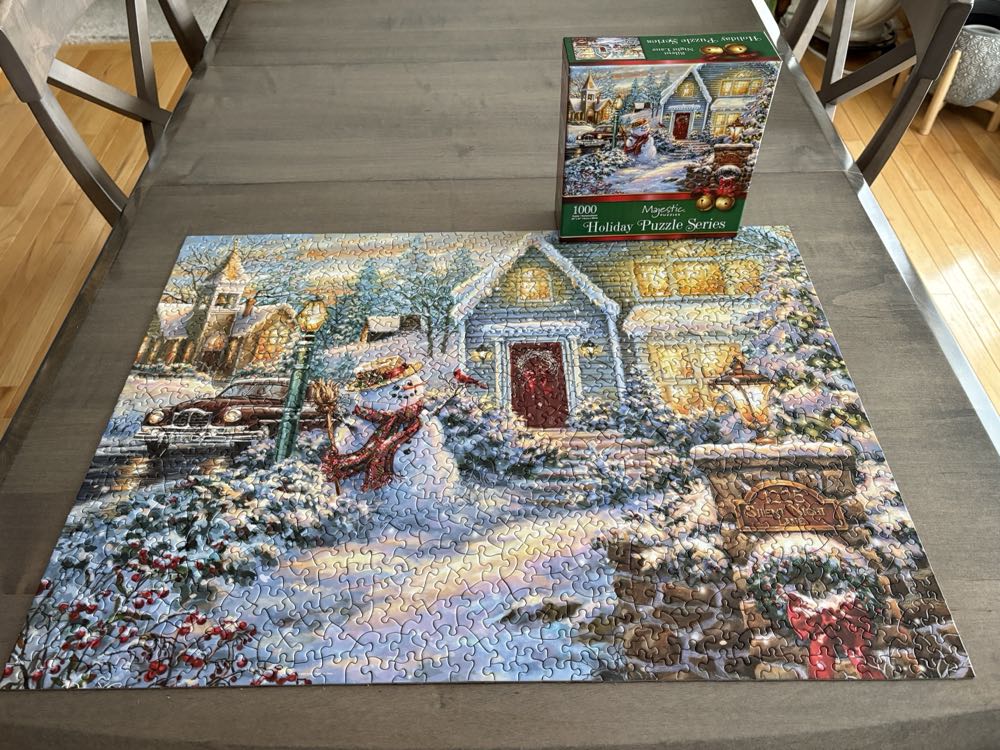 Silent Night Lane - Majestic Puzzles puzzle collectible [Barcode 091683109838] - Main Image 3