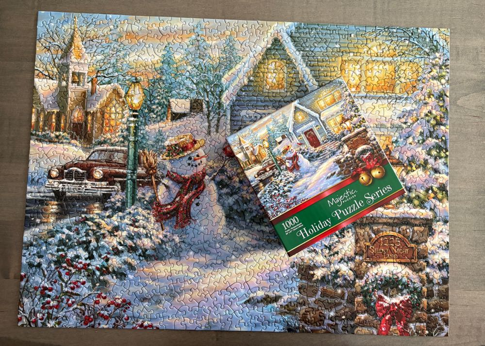 Silent Night Lane - Majestic Puzzles puzzle collectible [Barcode 091683109838] - Main Image 4