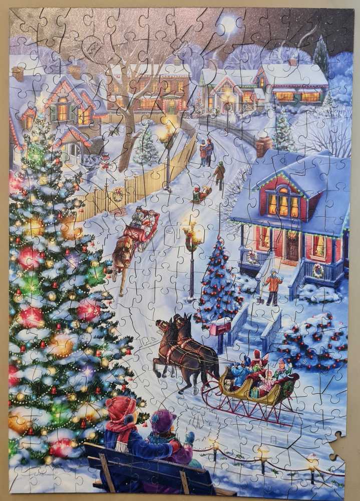 Sleigh Ride Through Town  - Wentworth Wooden Puzzles 🇬🇧 puzzle collectible - Main Image 2
