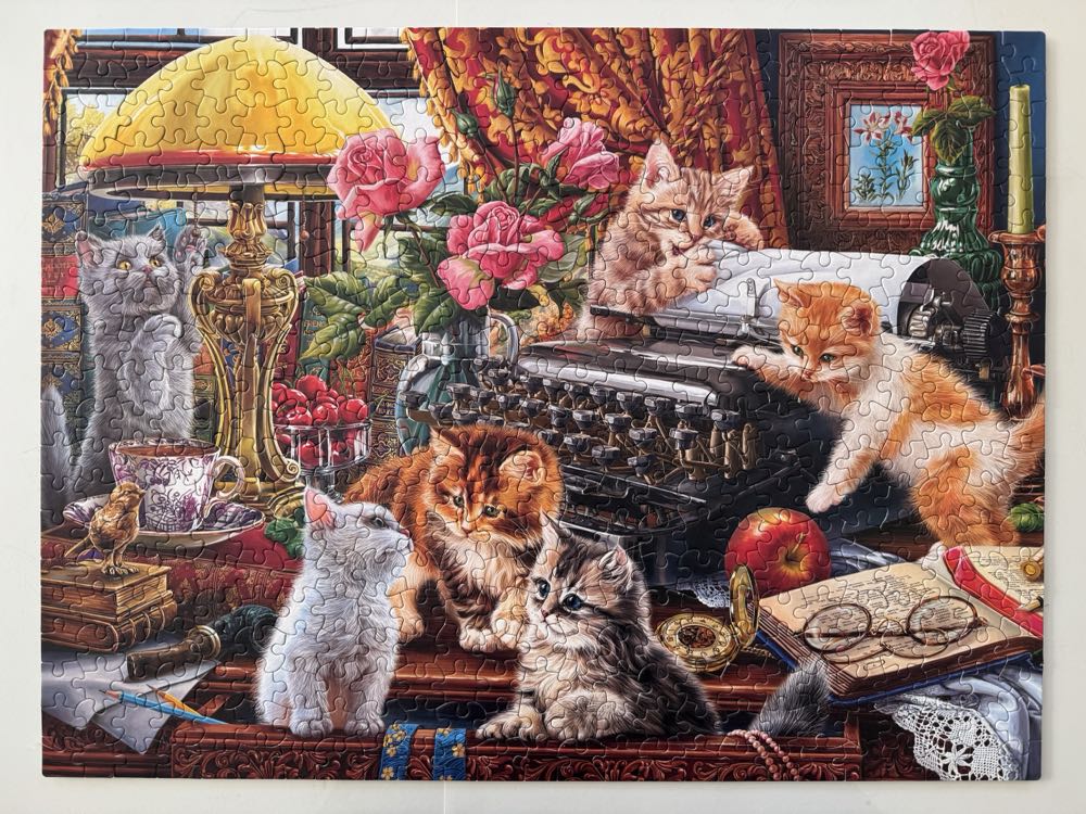 The Writer’s Cats In House -  Ceaco puzzle collectible [Barcode 021081232784] - Main Image 2