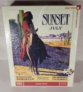 New York Puzzle Company Desert Rider Piece Jigsaw Indian Horse Ca Sunset Ny  puzzle collectible [Barcode 819844016753] - Main Image 1