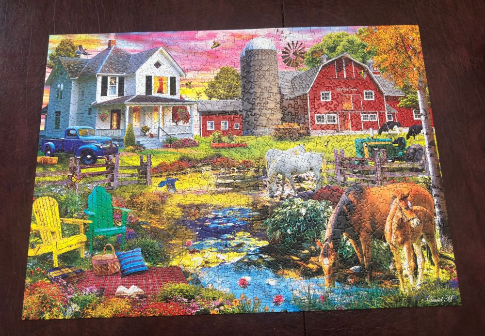 Picnic On The Farm - Master Pieces puzzle collectible [Barcode 705988722394] - Main Image 2