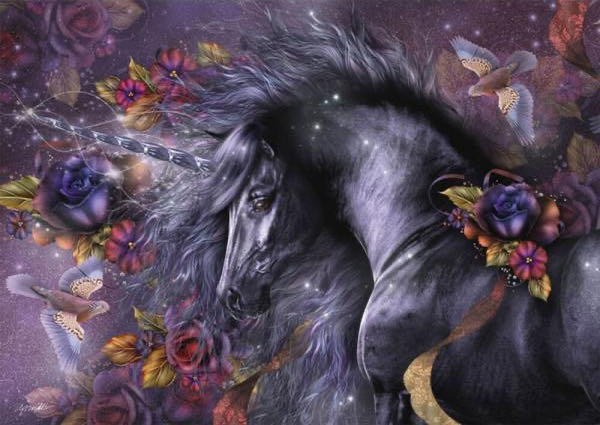 Schmidt Spiele 58512 Laurie Prindle Blue Rose Piece Jigsaw Puzzle - Schmidt puzzle collectible [Barcode 4001504585129] - Main Image 2