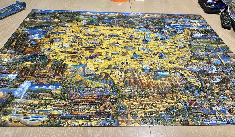 National Parks Map - Buffalo Games puzzle collectible [Barcode 079346023400] - Main Image 2