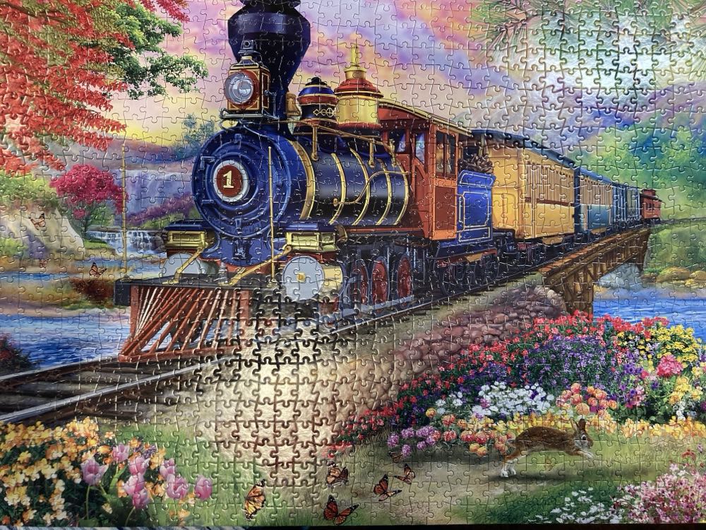 Scenic Steam Engine - Buffalo Games puzzle collectible [Barcode 079346139033] - Main Image 2