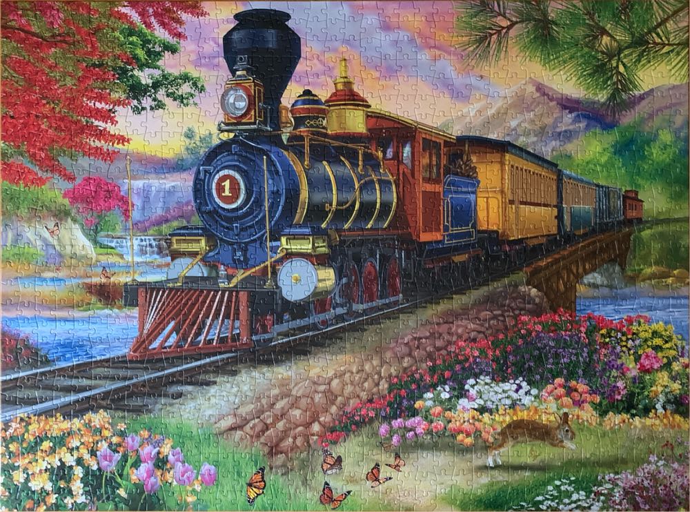 Scenic Steam Engine - Buffalo Games puzzle collectible [Barcode 079346139033] - Main Image 3