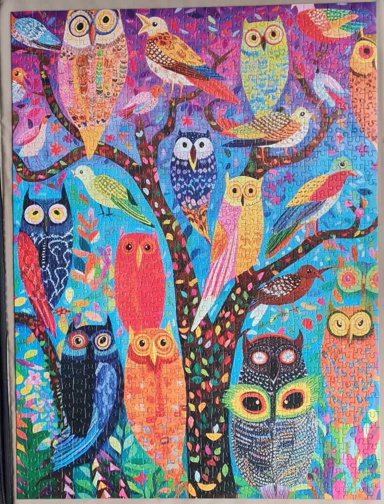 Owl Oasis: The Vibrant Perch - Cross & Glory puzzle collectible [Barcode 850050598473] - Main Image 2