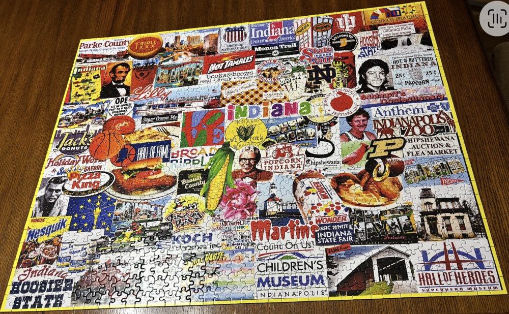 I Love Indiana - White Mountain puzzle collectible [Barcode 724819267354] - Main Image 3