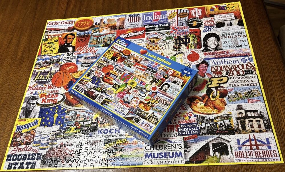 I Love Indiana - White Mountain puzzle collectible [Barcode 724819267354] - Main Image 4