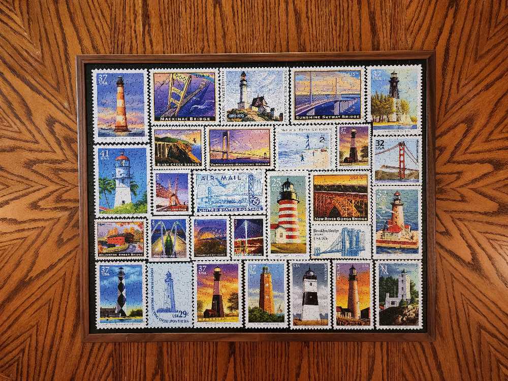 Lighthouses & Bridges - White Mountain 🇺🇸 puzzle collectible [Barcode 724819267385] - Main Image 2