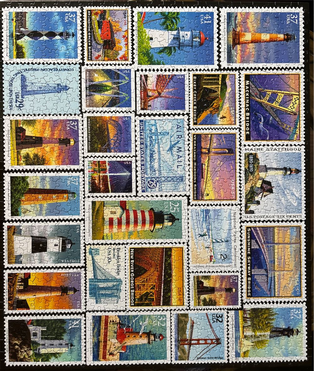 Lighthouses & Bridges - White Mountain 🇺🇸 puzzle collectible [Barcode 724819267385] - Main Image 3