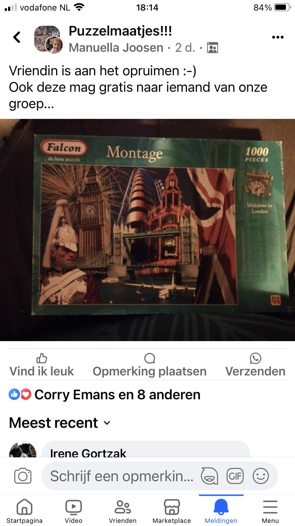 Montage Welcome To London SCANNEN/FOTO (Komt Van Manuela Joosten) - Falcon de luxe puzzle collectible - Main Image 3