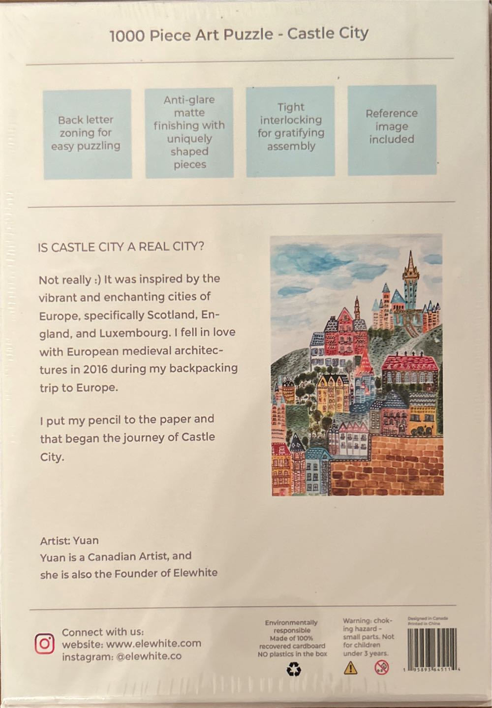 Castle City - Elewhite puzzle collectible [Barcode 195893645114] - Main Image 2