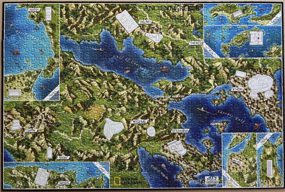 Ancient Greece - National Geographic puzzle collectible [Barcode 714832610022] - Main Image 2