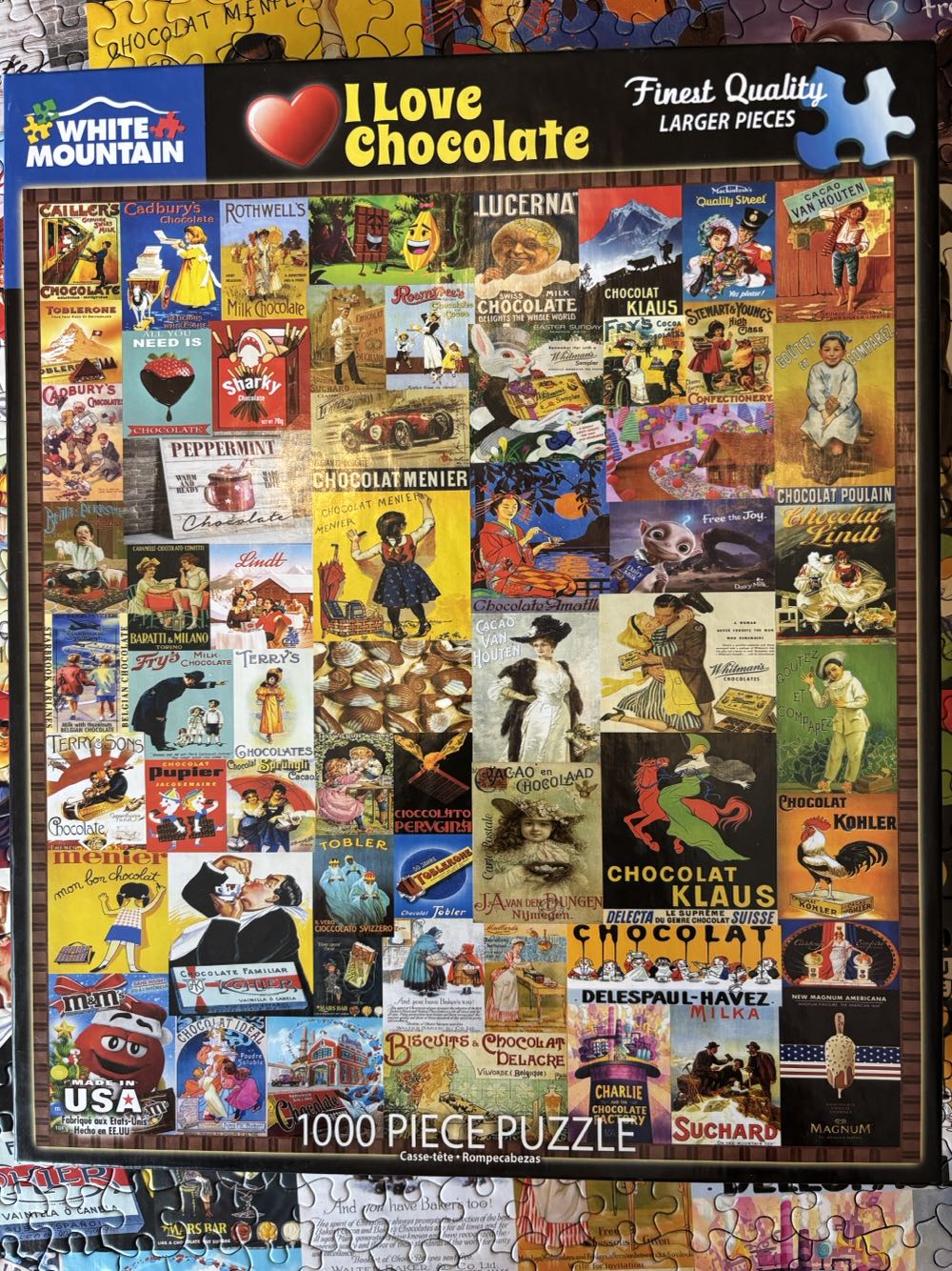 I Love Chocolate - White Mountain puzzle collectible [Barcode 724819263486] - Main Image 3
