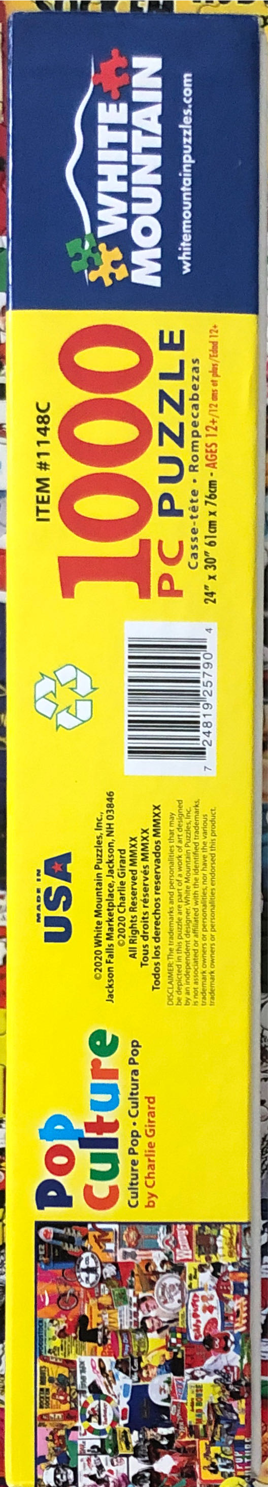 Pop Culture - White Mountain Puzzles puzzle collectible [Barcode 724819257904] - Main Image 4