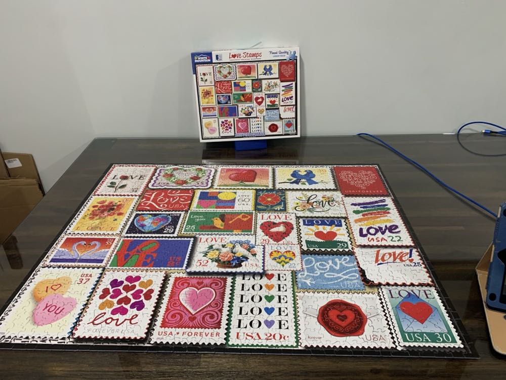 Love Stamps ✅🚪 - White Mountain puzzle collectible [Barcode 724819262885] - Main Image 3