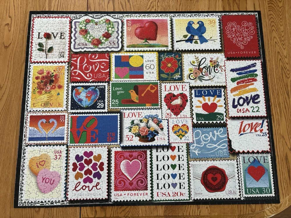 Love Stamps ✅🚪 - White Mountain puzzle collectible [Barcode 724819262885] - Main Image 4