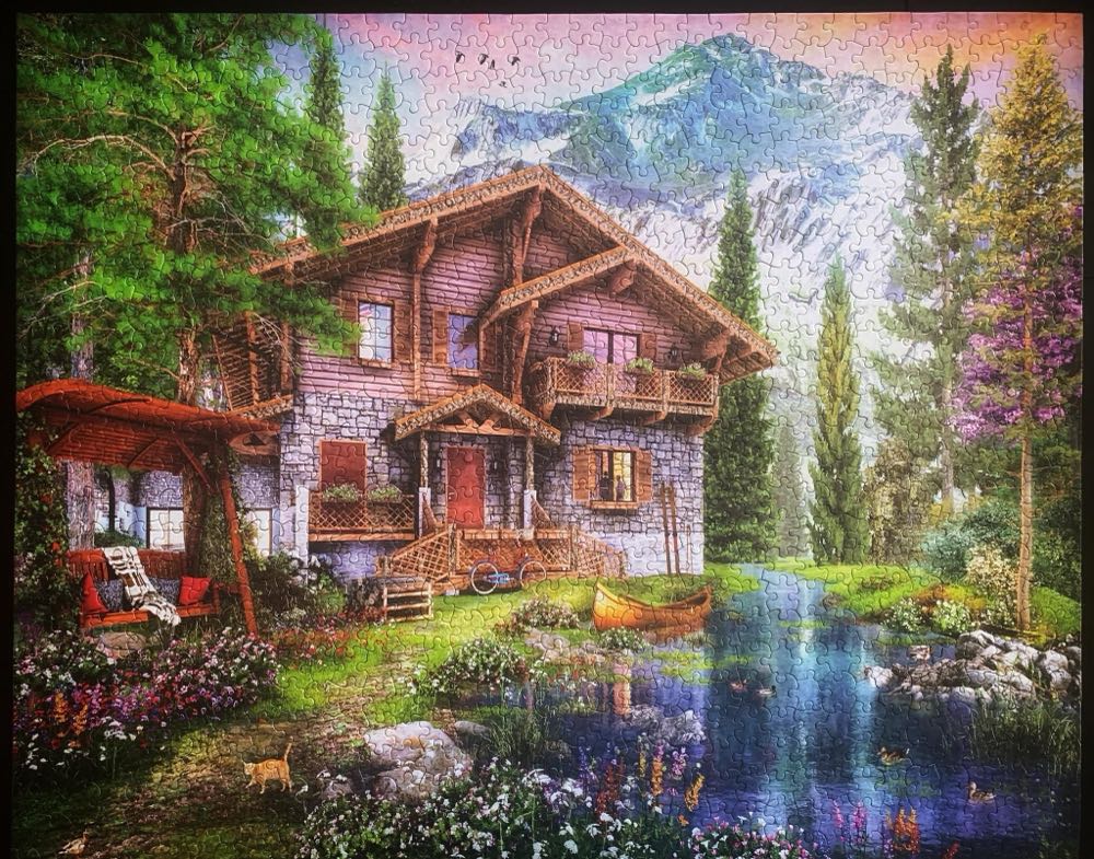 Mountain Chalet*% - White Mountain puzzle collectible [Barcode 724819265756] - Main Image 3