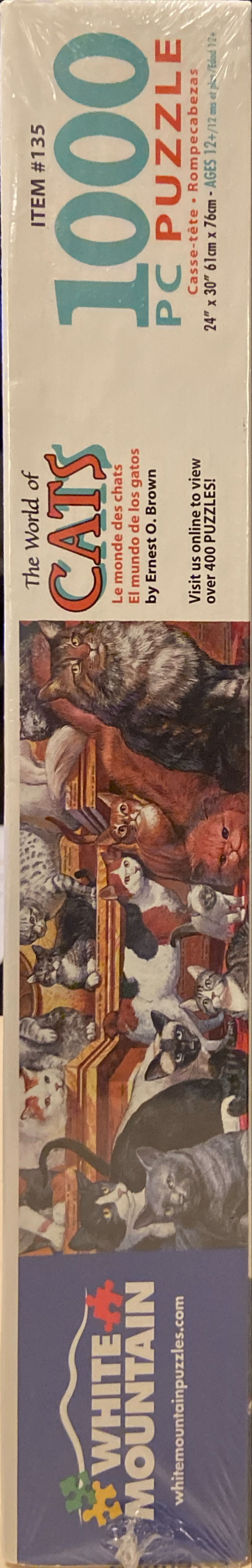 The World of Cats - White Mountain Puzzles puzzle collectible [Barcode 724819247554] - Main Image 2