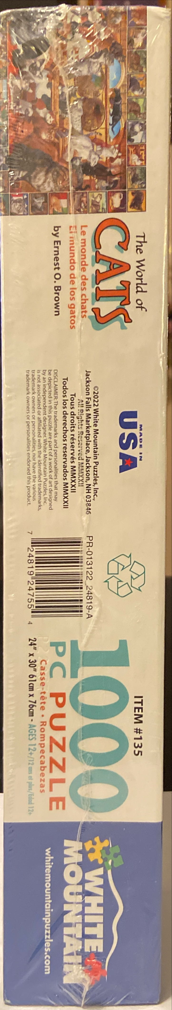 The World of Cats - White Mountain Puzzles puzzle collectible [Barcode 724819247554] - Main Image 3