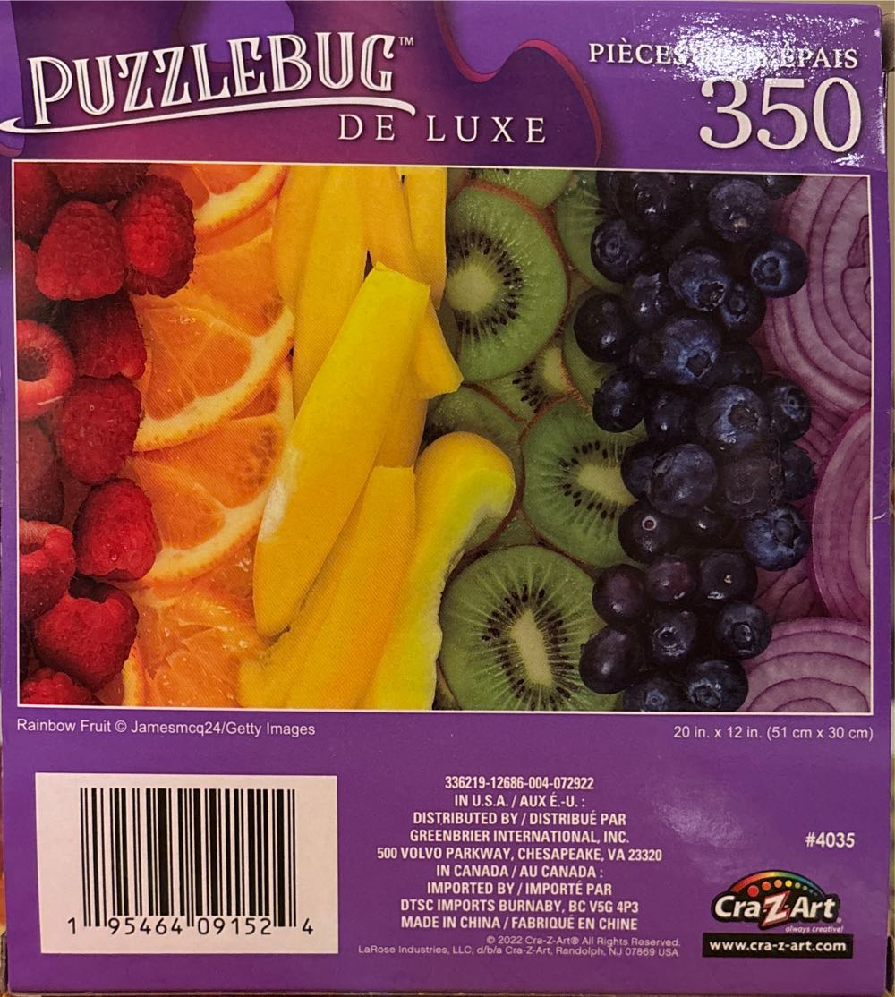 Rainbow Fruit - Cra-Z-Art puzzle collectible [Barcode 195464091524] - Main Image 2