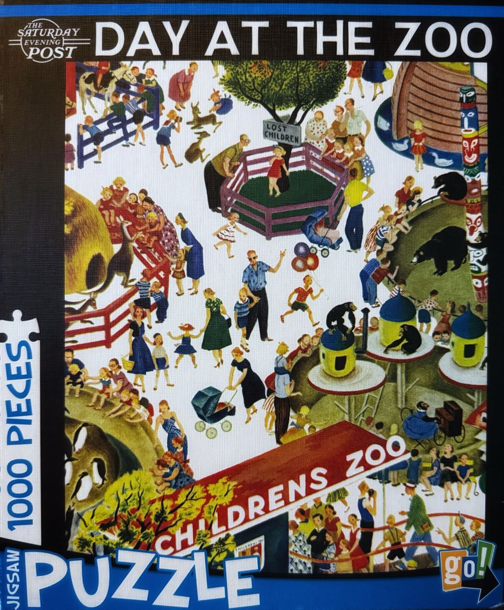 Saturday Evening Post : A Day at the Zoo - Go! Games puzzle collectible [Barcode 400069333024] - Main Image 2