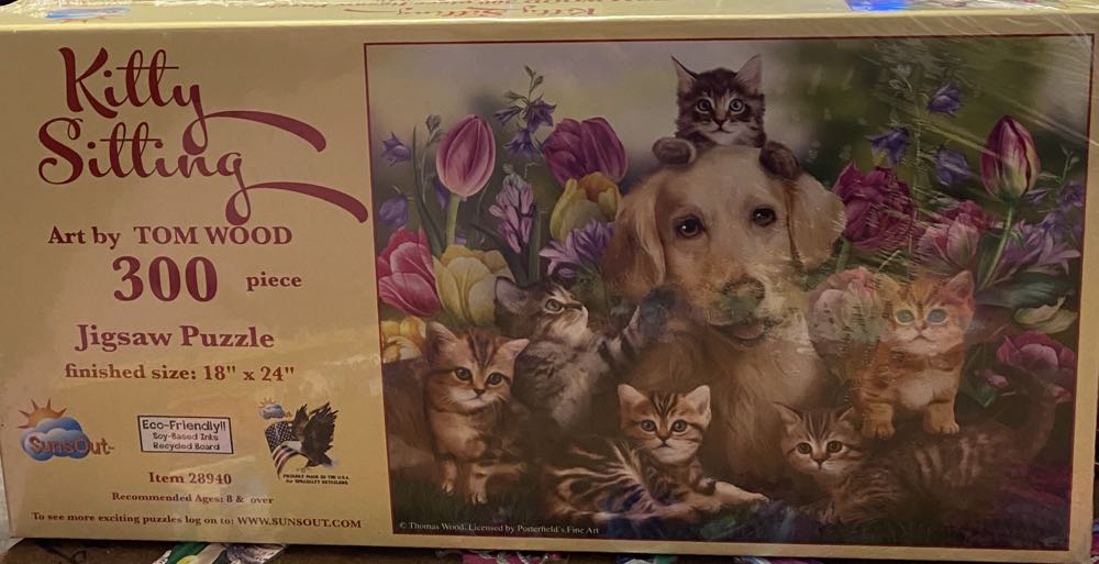 Kitty Sitting - SunsOut puzzle collectible [Barcode 796780289406] - Main Image 2