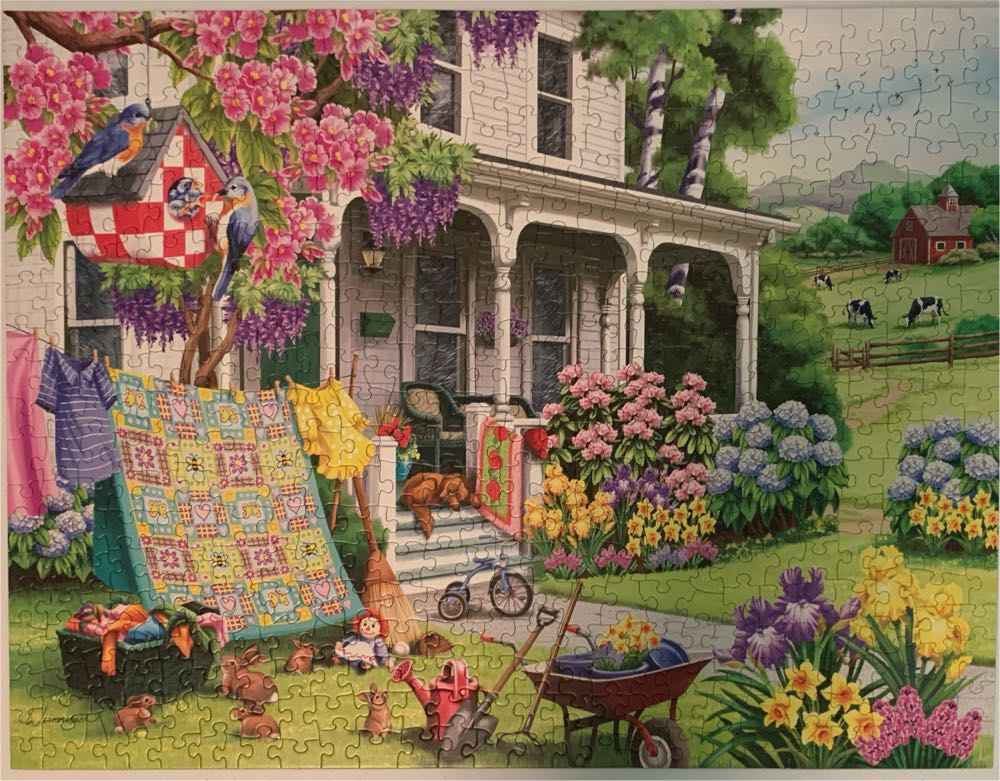 Spring Cleaning - Cobble Hill puzzle collectible [Barcode 625012450591] - Main Image 3