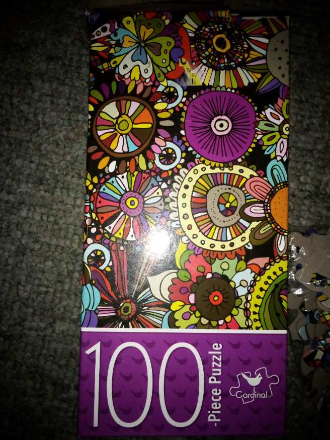 2 Cardinal Flower Floral Doodles 100 Pieces Jigsaw Piece - Cardinal puzzle collectible [Barcode 778988254882] - Main Image 4