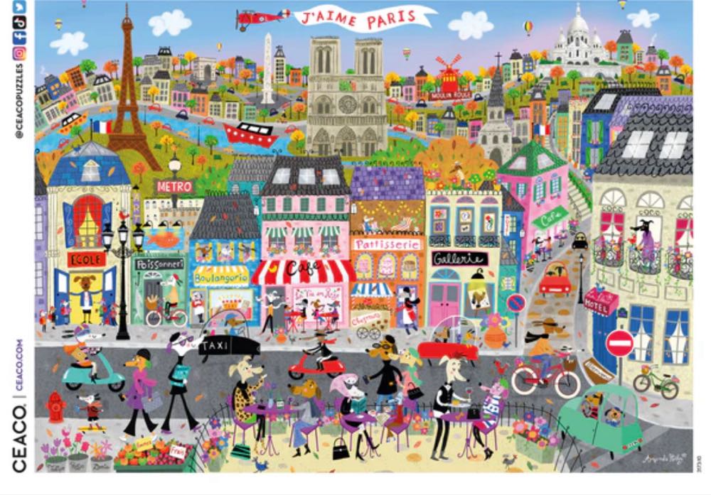 Paris Windows - Ceaco puzzle collectible [Barcode 021081311137] - Main Image 2