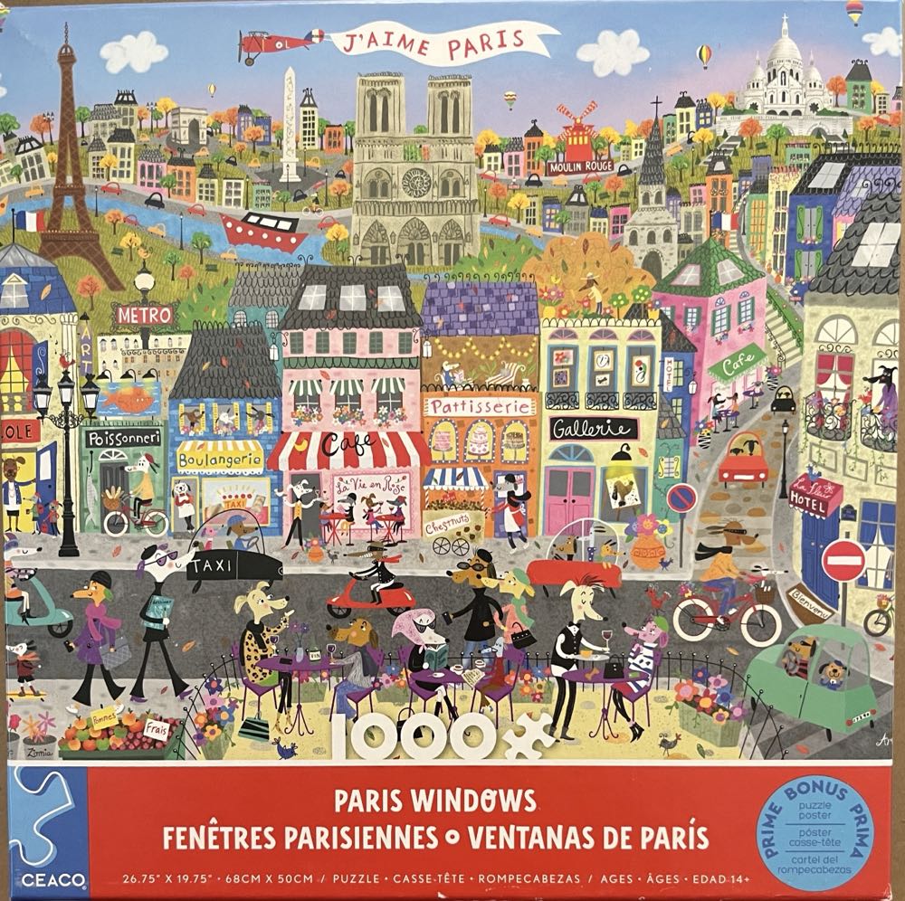 Paris Windows - Ceaco puzzle collectible [Barcode 021081311137] - Main Image 3