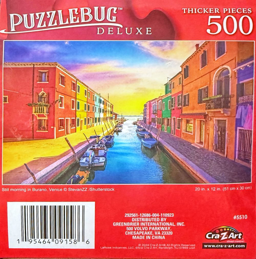Still Morning in Burano, Venice - Puzzlebug puzzle collectible [Barcode 195464091586] - Main Image 3