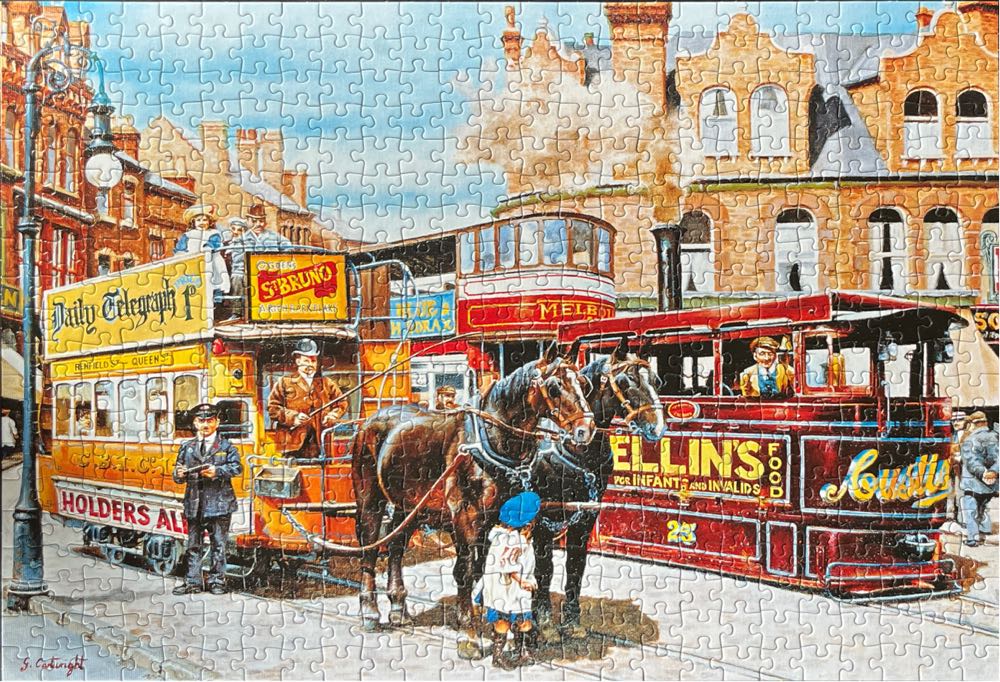 Trams In The City, The Easy Way To Travel🟦 - Falcon de luxe puzzle collectible [Barcode 8710126157091] - Main Image 3