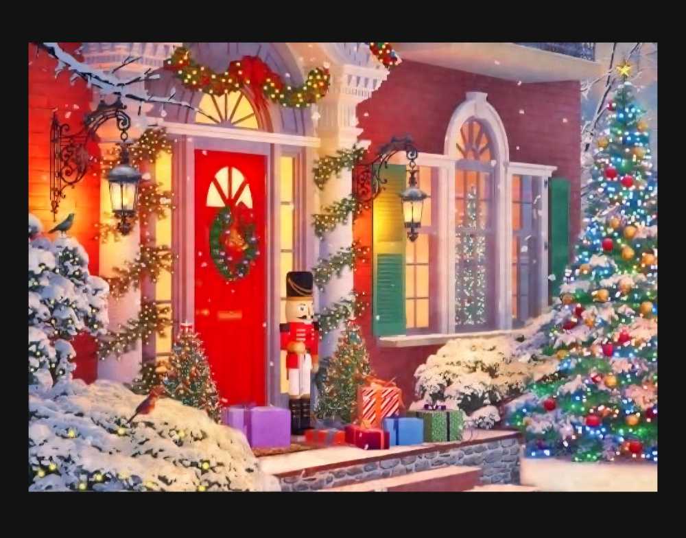 Christmas House - Springbok puzzle collectible [Barcode 091683016747] - Main Image 2