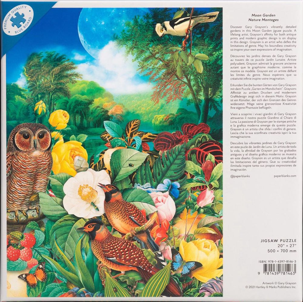Moon Garden - Paperblanks puzzle collectible [Barcode 9781439781463] - Main Image 2