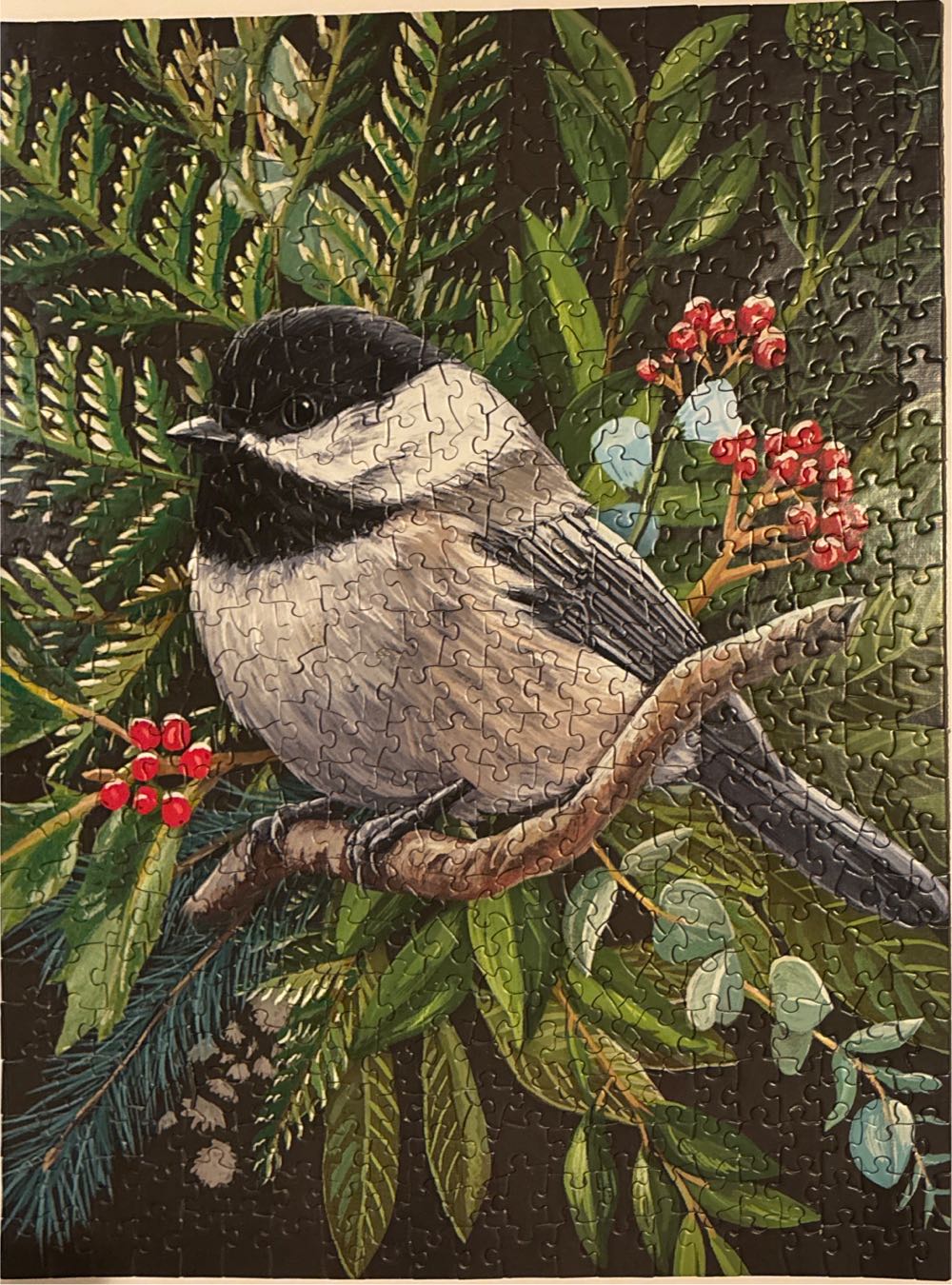 Black-capped Chickadee - New York Puzzle Company puzzle collectible [Barcode 819844017774] - Main Image 3