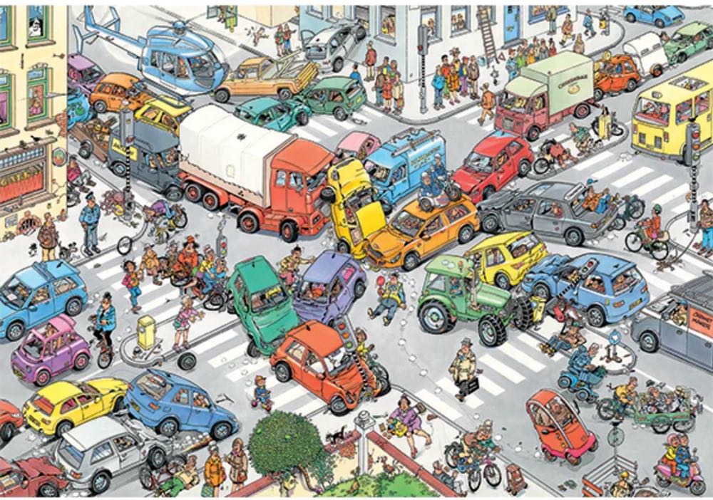 Verkeerschaos - Jan Van Haasteren puzzle collectible [Barcode 8710126200742] - Main Image 2