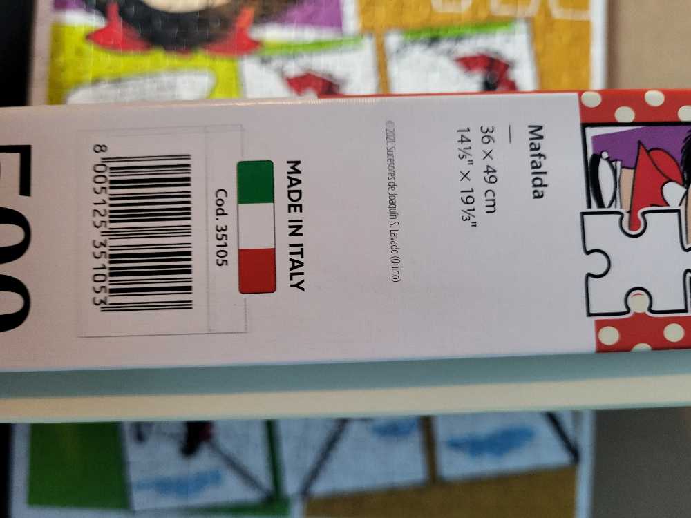 Mafalda - Clementoni 🇮🇹 puzzle collectible [Barcode 8005125351053] - Main Image 4