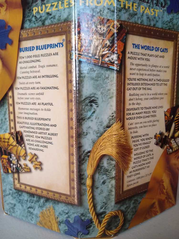 The World Of Cats (Worked)Bepuzzled Buried Blueprints - Bepuzzled Blueprints puzzle collectible [Barcode 023332400140] - Main Image 2