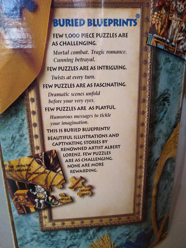 The World Of Cats (Worked)Bepuzzled Buried Blueprints - Bepuzzled Blueprints puzzle collectible [Barcode 023332400140] - Main Image 3