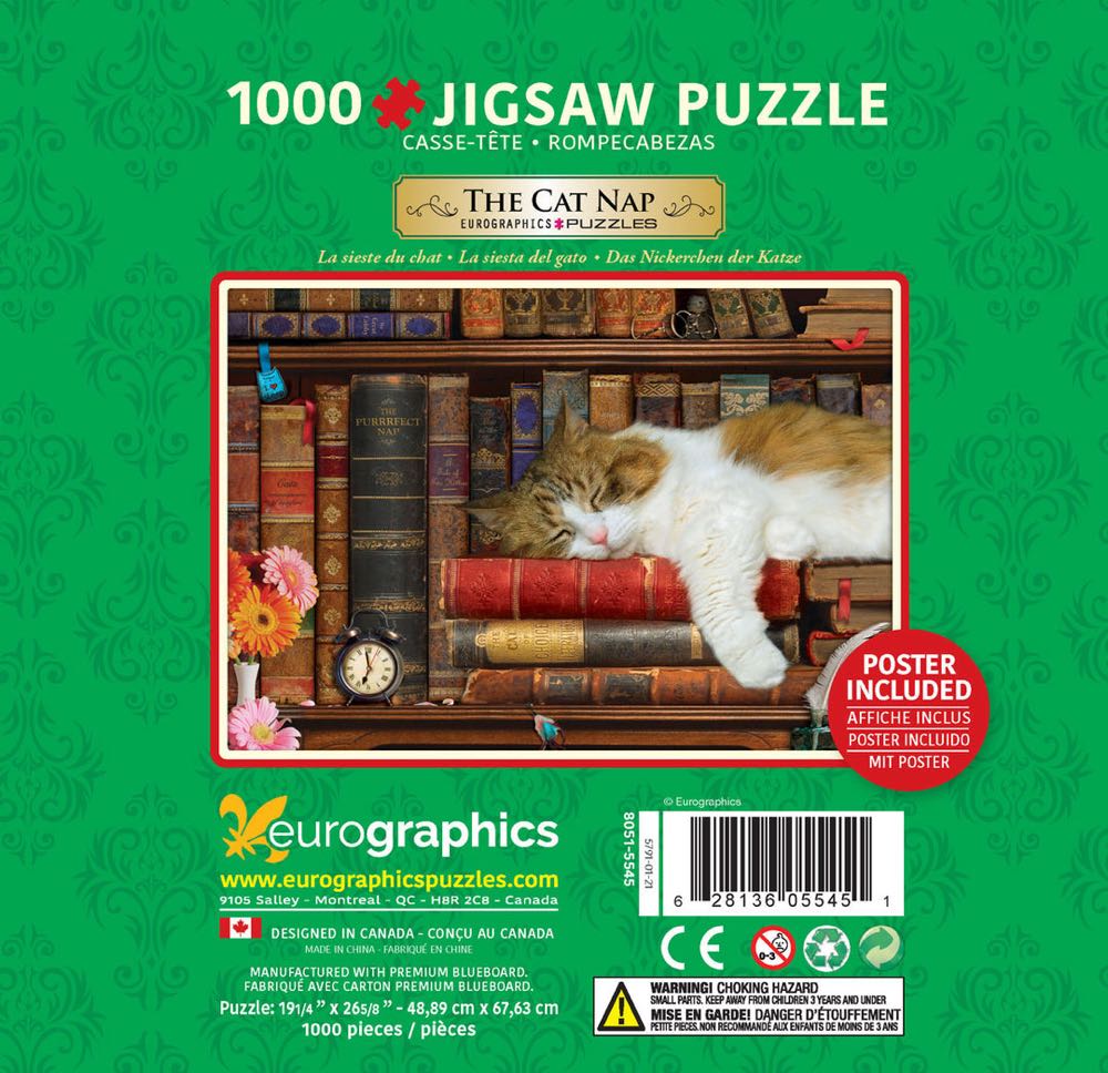 The Cat Nap 🟦 - EuroGraphics puzzle collectible [Barcode 628136055451] - Main Image 4