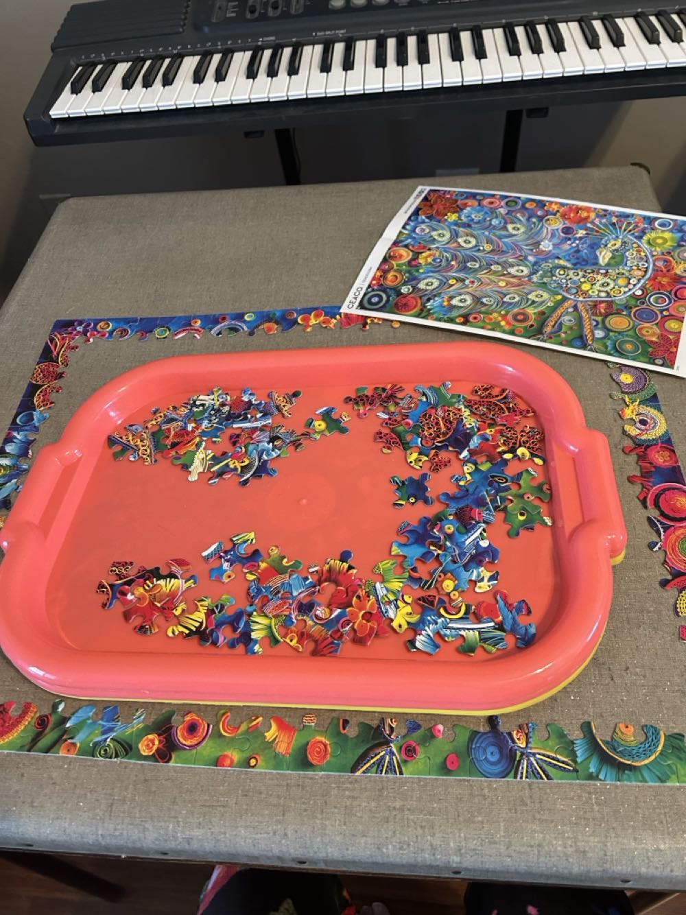 Pretty Peacock - Ceaco puzzle collectible [Barcode 021081223812] - Main Image 4