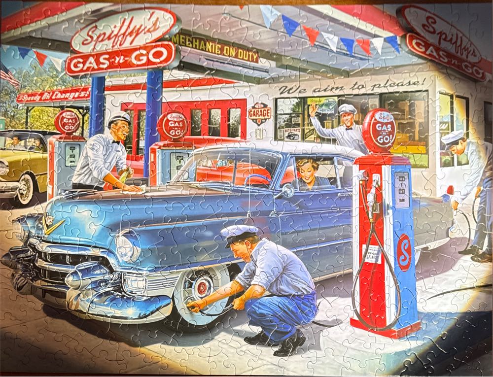 50s Service Station - Bits & Pieces puzzle collectible [Barcode 192949079428] - Main Image 2