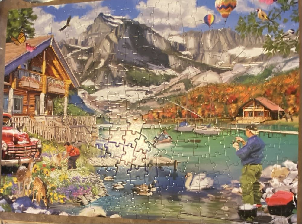 Lake Scene - Bits And Pieces puzzle collectible [Barcode 192949077493] - Main Image 2